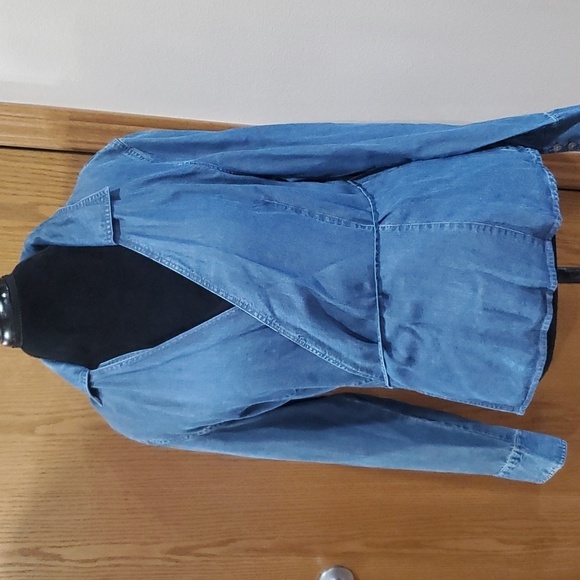 J Jill nwt chambray long sleeve wrap top - Picture 1 of 7